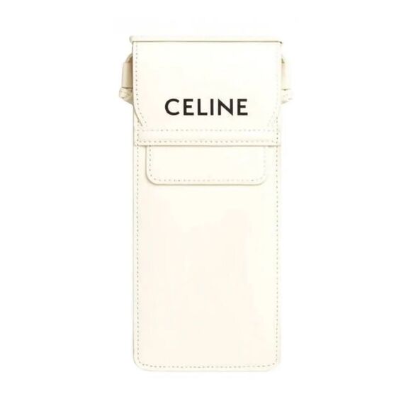 Celine authentic off white leather phone case carrier - Picture 1 of 11